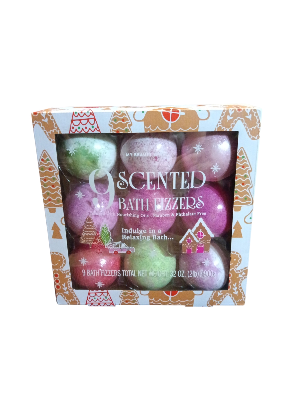 Relaxing 9-Pack Scented Bath Fizzers Gift Set  NEW SEALED